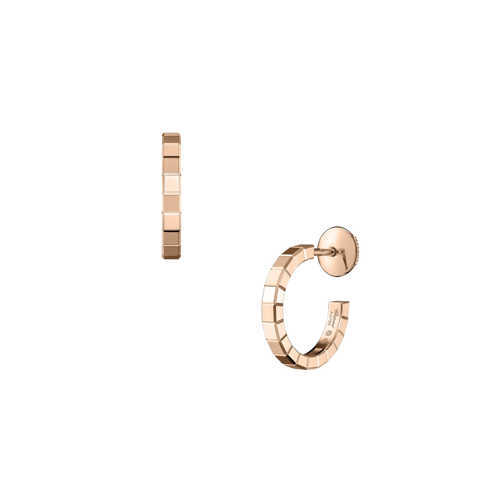 SMALL GLASS BEAD HOOP EARRINGS - ICE PINK main image 0