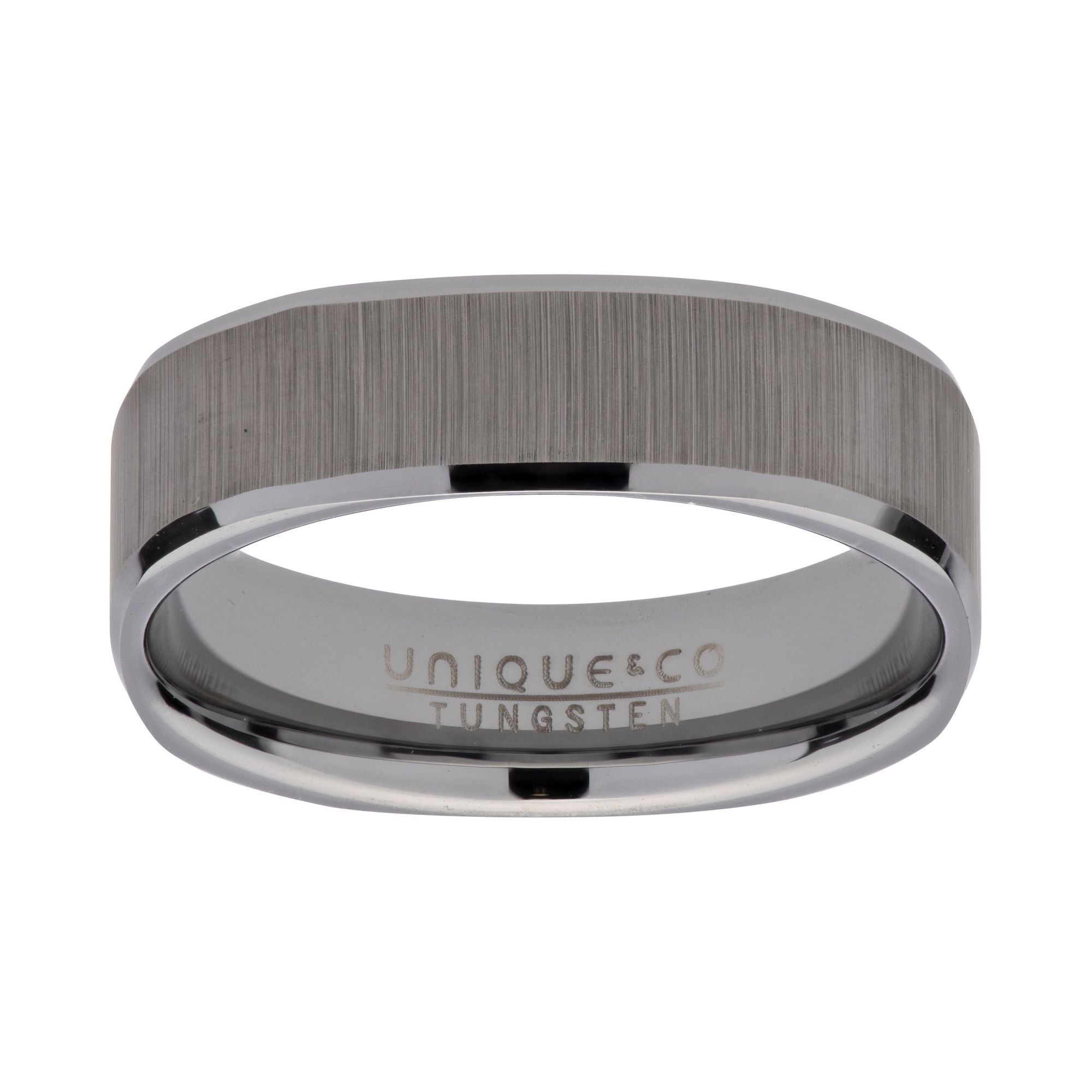 Tungsten Carbide 6mm Square Ring 