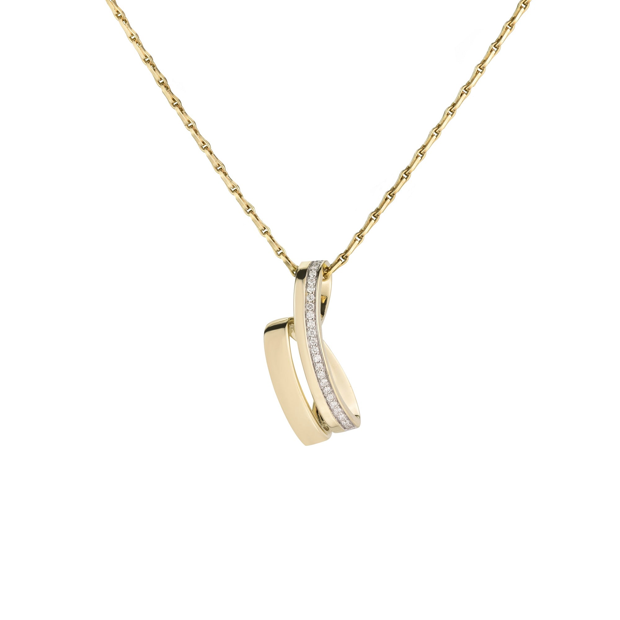 9ct Yellow Gold 0.10ct Diamond Pendant main image 1