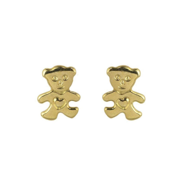 Finnies The Jewellers 9ct Yellow Gold Teddy Bear Stud Earrings