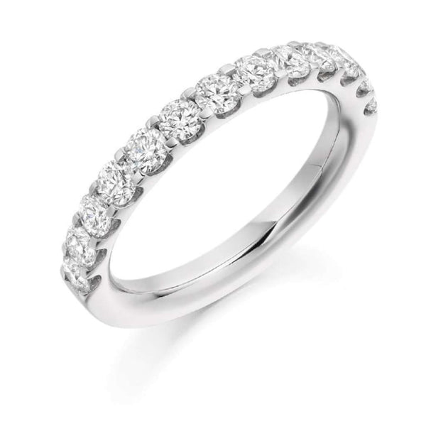 Finnies The Jewellers Platinum Eleven Stone Diamond Eternity Ring 0.75ct