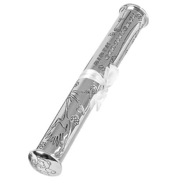 Finnies The Jewellers Silver Plated Birth Record Scroll