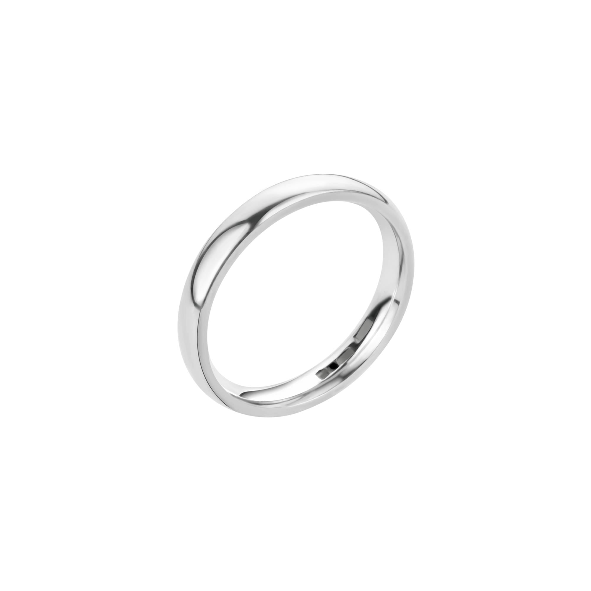 Silver 3mm Court Ring