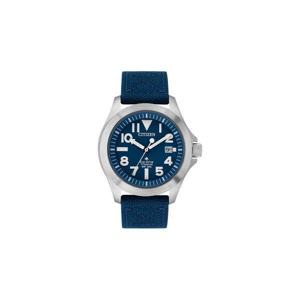 Promaster Titanium Blue Dial Blue Strap Eco-Drive 40mm