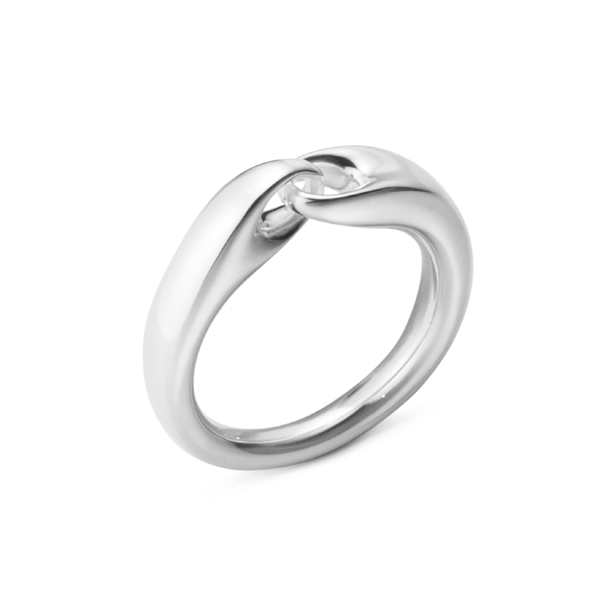 Reflect Sterling Silver Large Link Ring - Size 56
