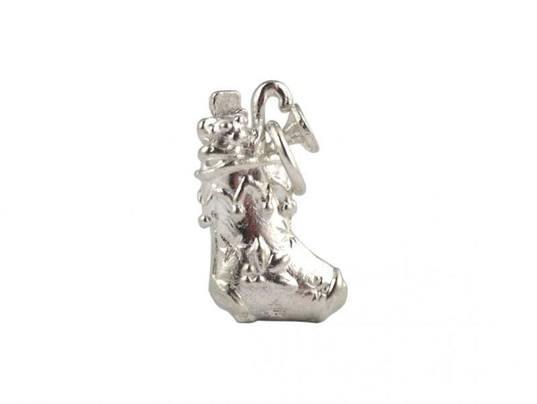 Silver Christmas Stocking Charm