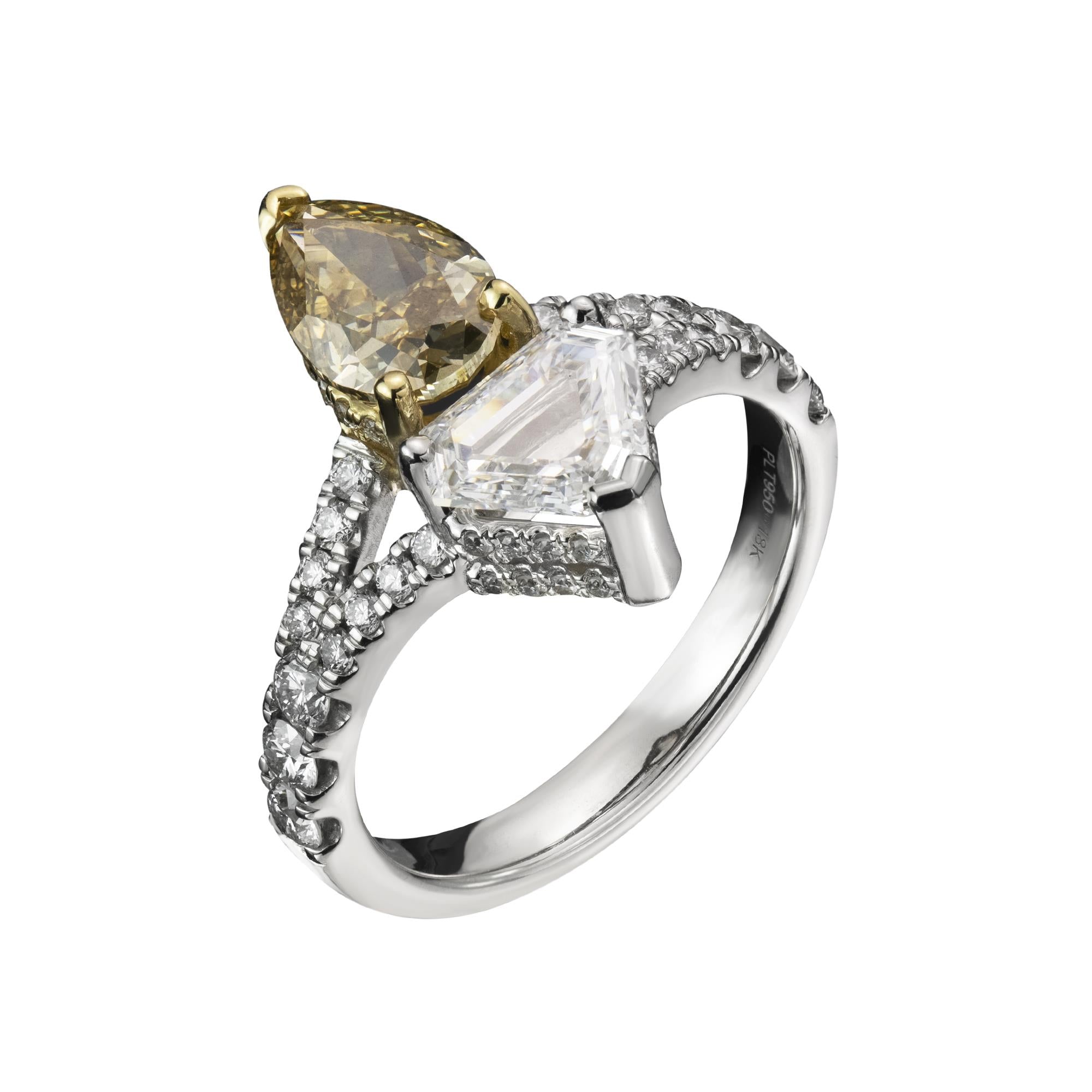 Platinum & 18ct Yellow Gold Diamond 'Osiris' Ring