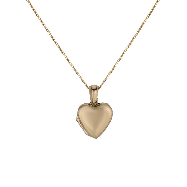 9ct Rose Gold Plain Heart Locket