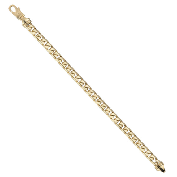 9ct Yellow Gold Flat Heavy Curb Bracelet