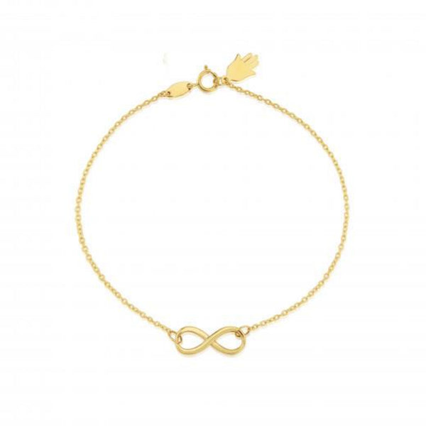 9ct Yellow Gold Infinity Bracelet