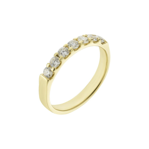 18ct Yellow Gold Seven Stone Diamond Eternity Ring, 0.50ct