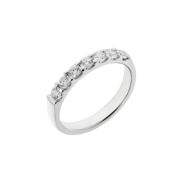 18ct White Gold Seven Stone Diamond Eternity Ring,0.50ct