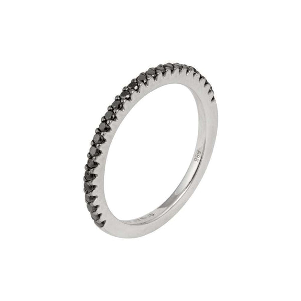 White Gold Black Diamond Eternity Ring 0.25ct