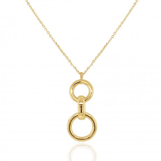 9ct Yellow Gold Circles Pendant
