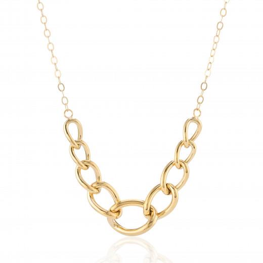 9ct Yellow Gold Graduating Curb Chain Necklace