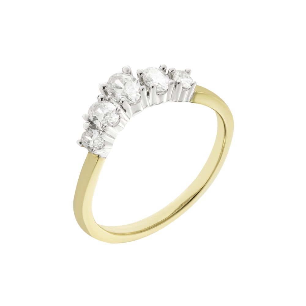 18ct Yellow & White Gold Diamond Eternity Ring, 0.45ct