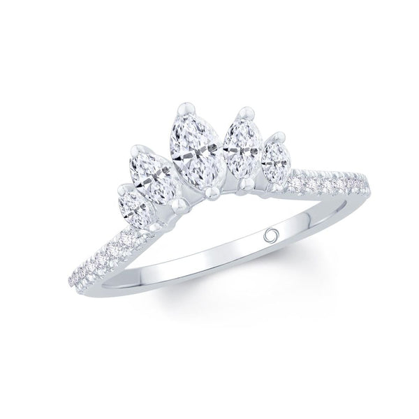 Platinum Diamond Five Stone Ring