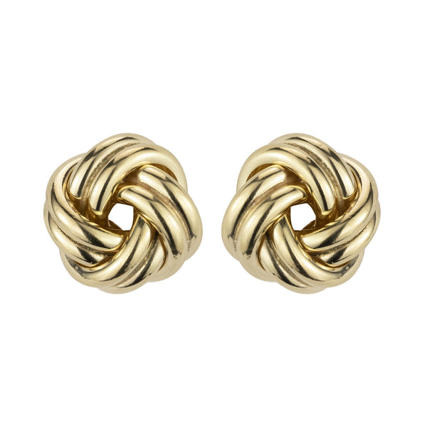 9ct Yellow Gold Large Knot Earrings