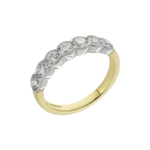 18ct Yellow and White Gold Diamond Eternity Ring,1.30ct