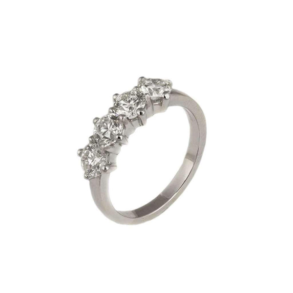 Platinum Four Stone Diamond Ring,0.93ct