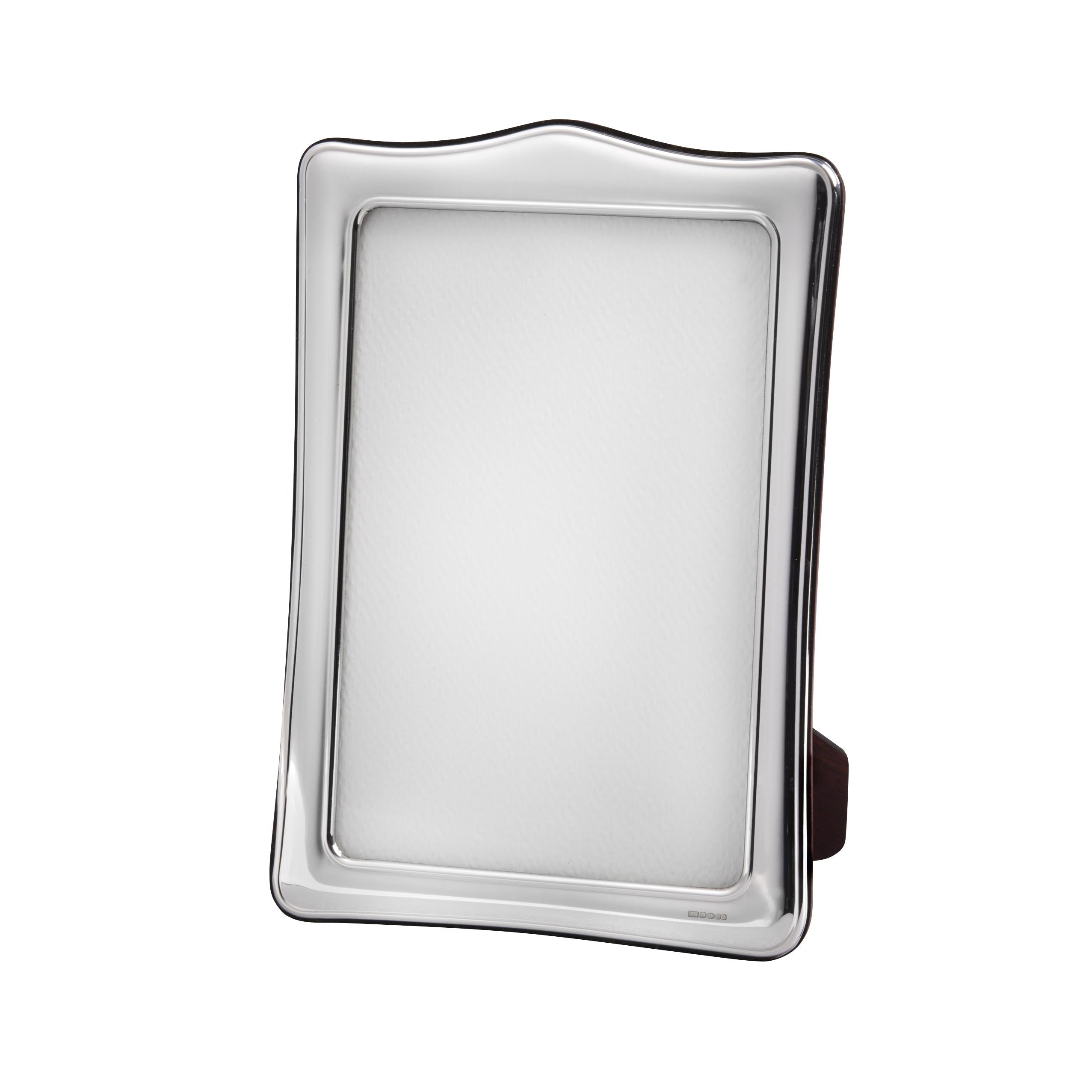 Silver Plain Arched Top Rectangular Picture Frame