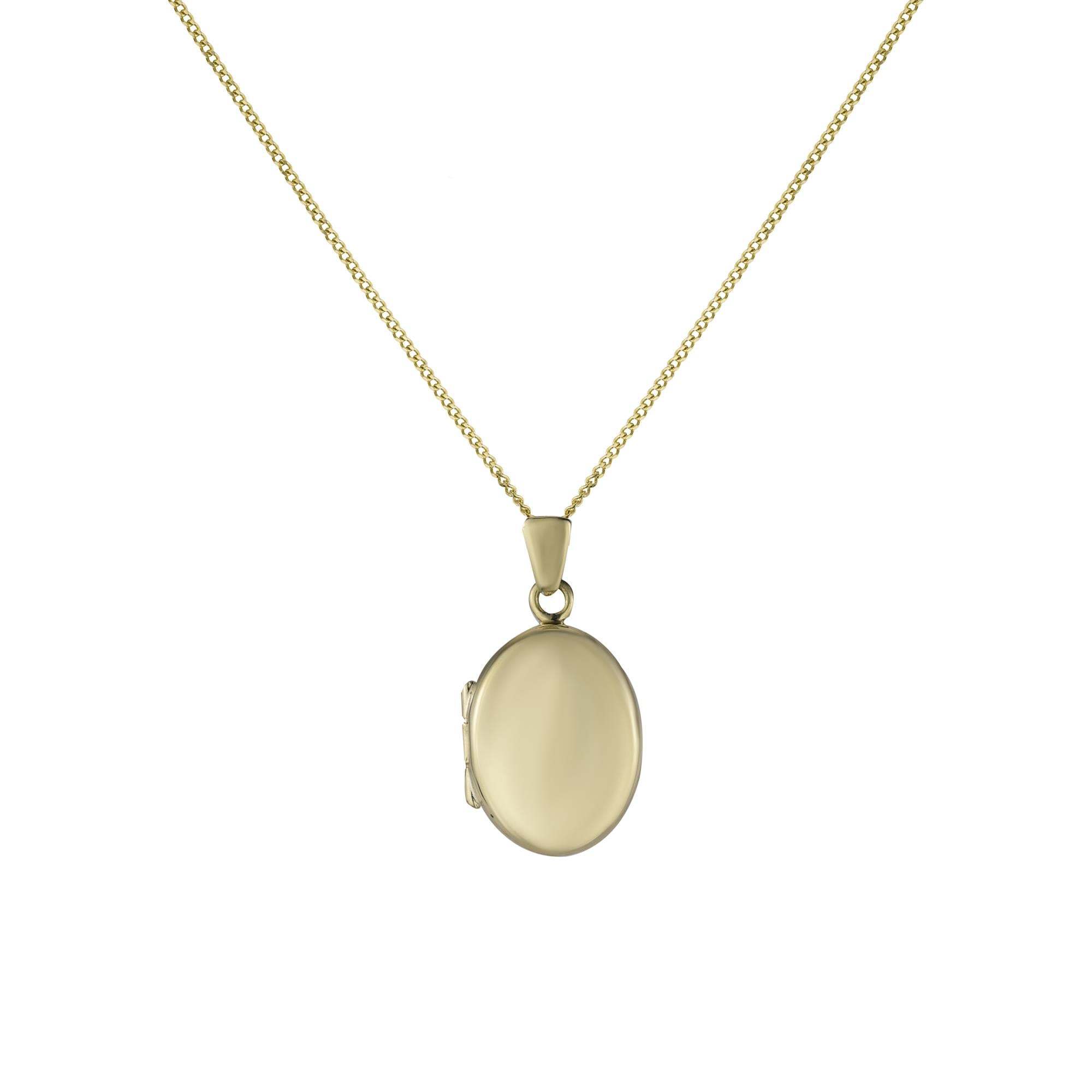 9ct Yellow Gold Oval Locket
