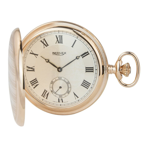 Bernex (Pocket Watches) Full Hunter Pocket Watch Rose Gold Plated Case