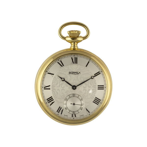 Bernex (Pocket Watches) Gold Plated Open Face Mechanical Pocket Watch