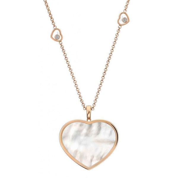 Chopard 18ct Rose Gold Happy Hearts Diamond Pendant
