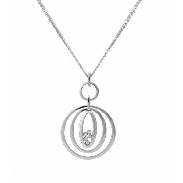 Chopard 18ct White Gold Happy Diamond Round & Oval Pendant