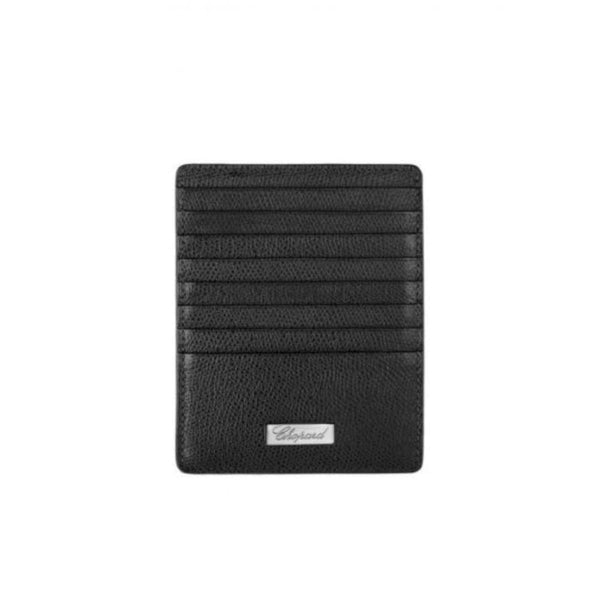 Chopard Chopard Black Calfskin Card Holder with Zipped Pocket