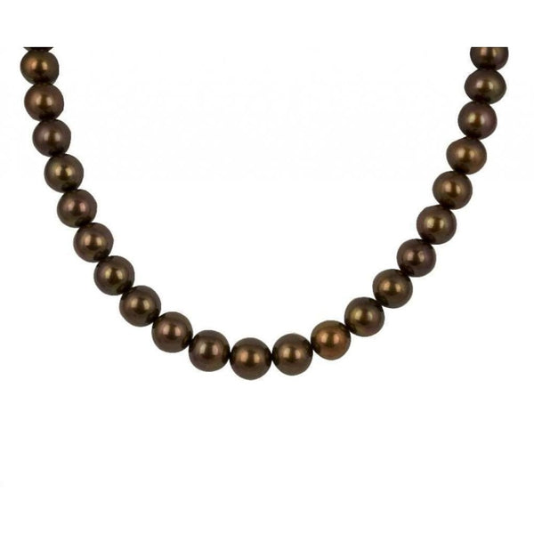 Finnies The Jewellers 1 Row Freshwater Cultured Brown Plain  Pearl Necklet