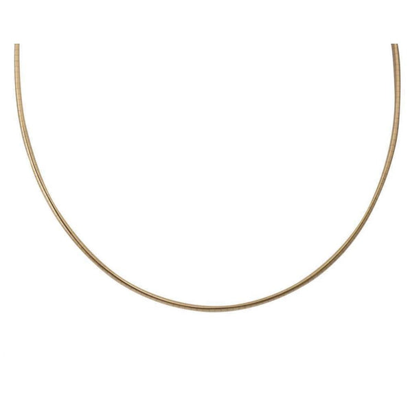 Finnies The Jewellers 14ct Rose Gold Omega Wire Necklet