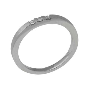 Finnies The Jewellers 14ct White Gold 3 Round Diamonds Dress Ring
