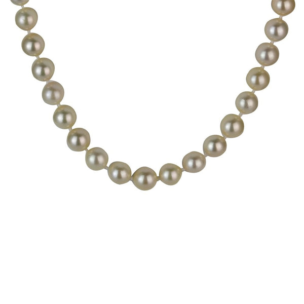 Finnies The Jewellers 14ct White Gold Akoya Pearl Necklet with Knots