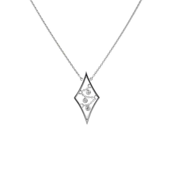 Finnies The Jewellers 14ct White Gold Diamond Pendant