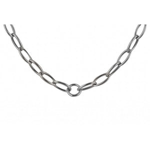 Finnies The Jewellers 14ct White Gold Open Oval Links Necklet