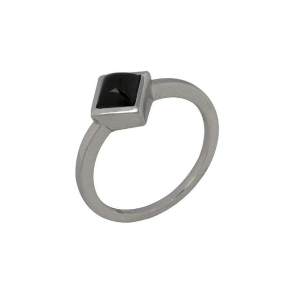 Finnies The Jewellers 14ct White Gold Square Onyx Dress Ring