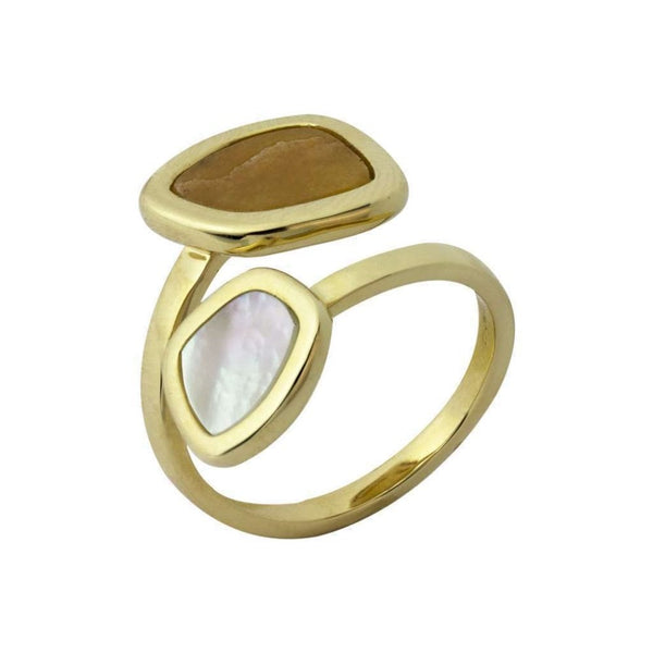 Finnies The Jewellers 14ct Yellow Gold Fancy Shaped Torque Dress Ring