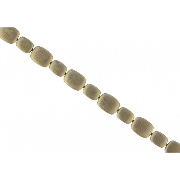 Finnies The Jewellers 14ct Yellow Gold Satinised Square Linked Bracelet