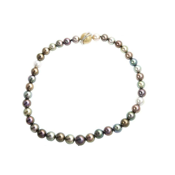 Finnies The Jewellers 14ct Yellow & White Gold Diamond Mixed Coloured Tahitian Pearls