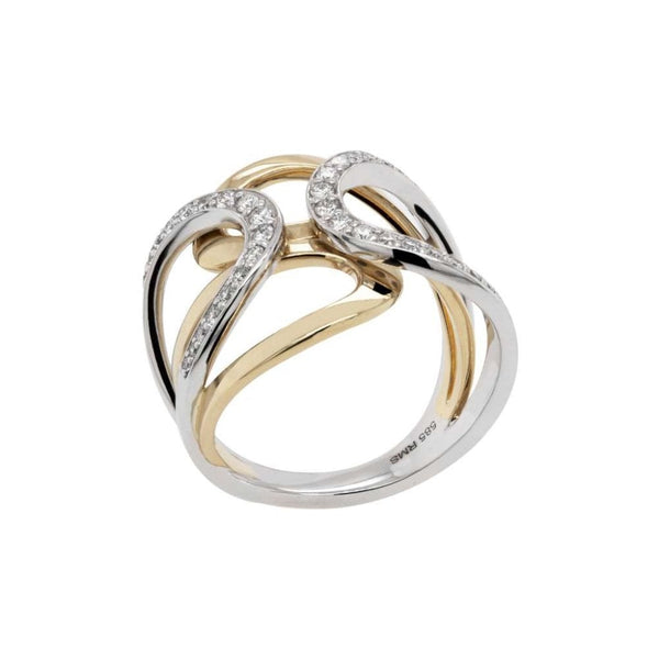 Finnies The Jewellers 14ct Yellow & White Gold Diamond Ring