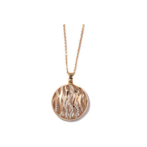 Finnies The Jewellers 18ct Rose Gold Diamond Set Circle Pendant