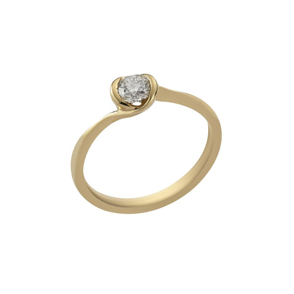 Finnies The Jewellers 18ct Rose Gold Diamond Solitaire Ring