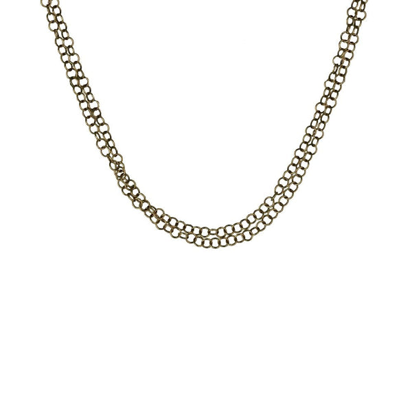 Finnies The Jewellers 18ct Rose Gold Double Long Trace Chain 35