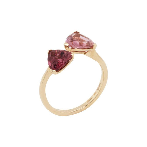 Finnies The Jewellers 18ct Rose Gold Pink Triangle Shaped Tourmaline  Dress Ring