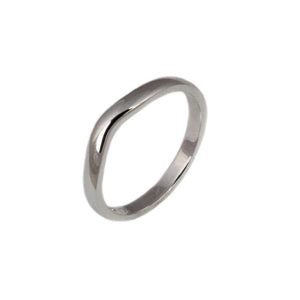 Finnies The Jewellers 18ct White Gold 2.5mm Shaped Wedding Ring