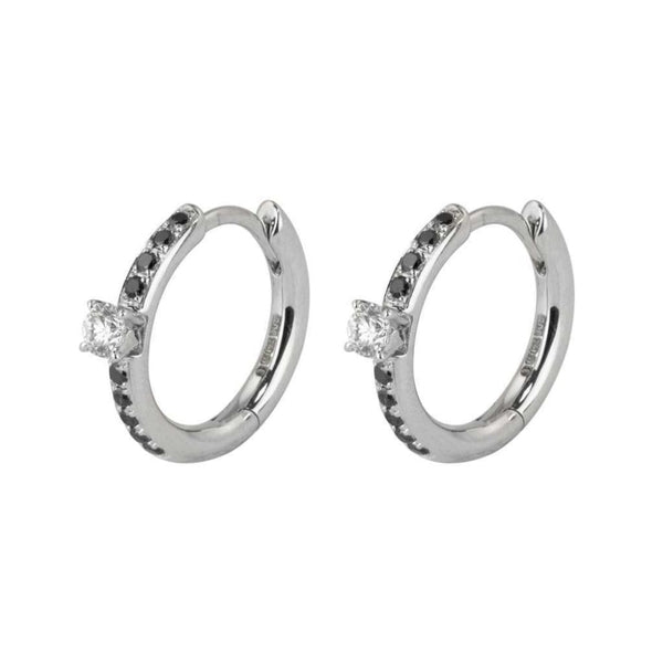 Finnies The Jewellers 18ct White Gold Creole Diamond Hoop Earrings