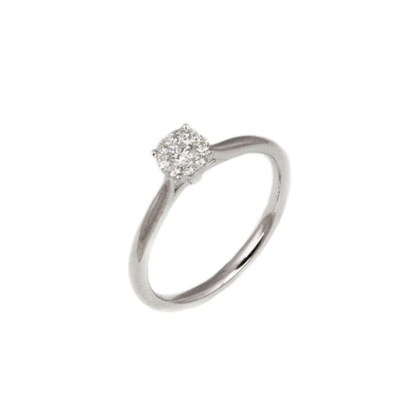 Finnies The Jewellers 18ct White Gold Diamond Cluster Ring 0.17ct
