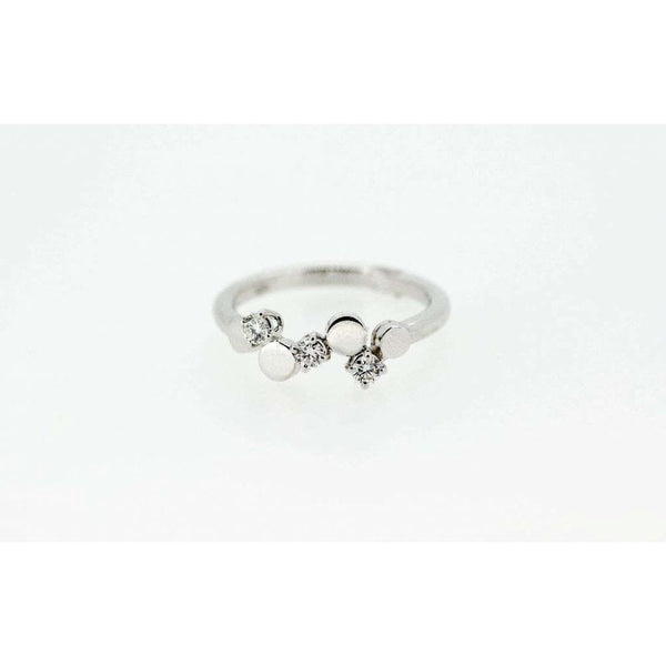 Finnies The Jewellers 18ct White Gold Diamond Dot Dress Ring 0.21ct